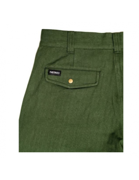Theories Brand Herringbone Hunting Trousers dark green