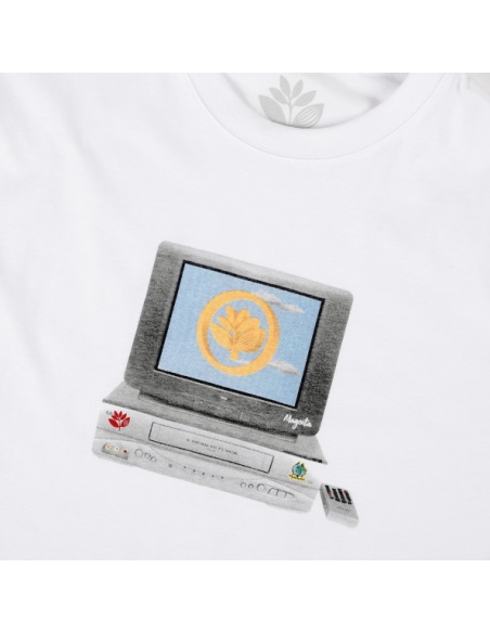 Magenta Skateboards VCR tee white