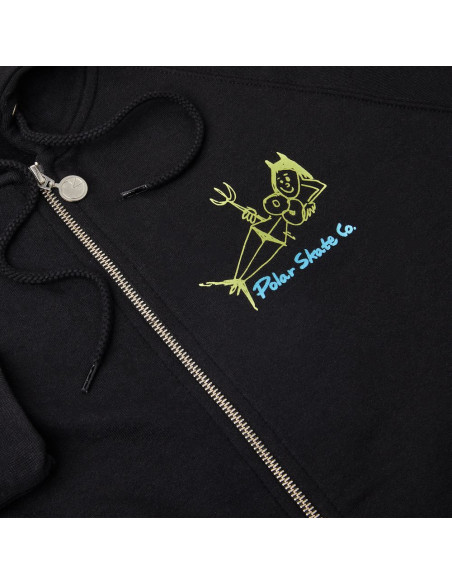 Polar Skate co Devil Woman Zip hoodie black