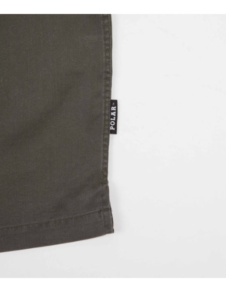 Polar Skate co Stripe Bowling Shirt Khaki