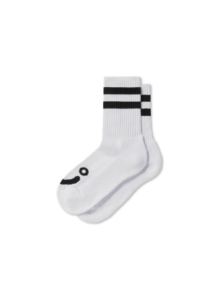 Polar Skate co Happy Sad socks white
