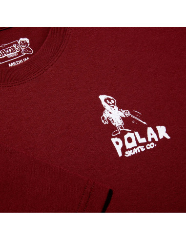 Polar Skate co Reaper tee Wine
