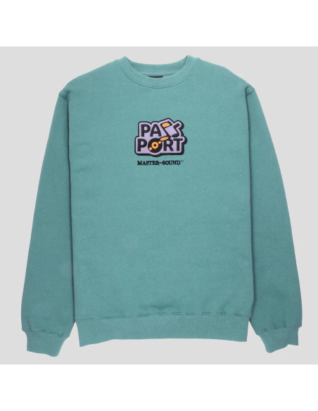 Passport Skateboards Master Sounds Sweater Washed Out Teal