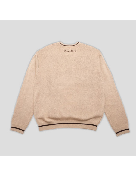 Passport Skateboards King X Fountain Mohair Sweater Cream