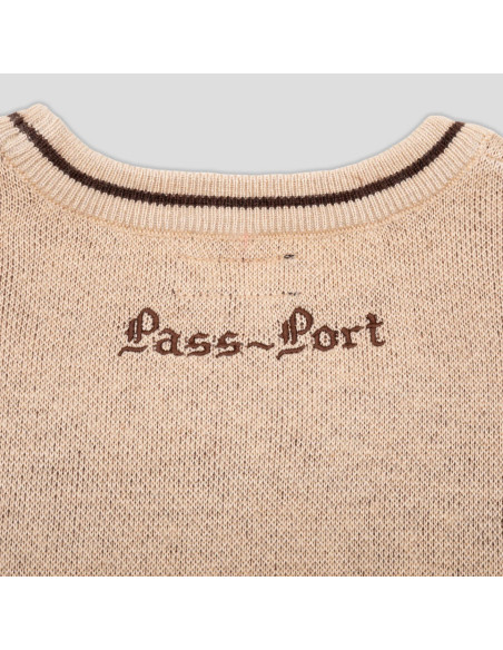 Passport Skateboards King X Fountain Mohair Sweater Cream