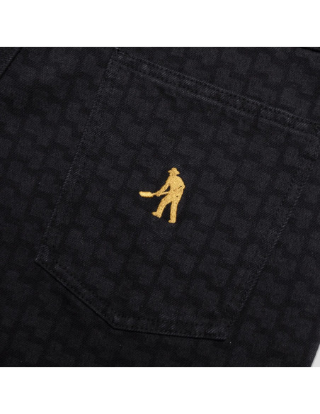 Passport Skateboards Workers Club Short  Drain Laser Etched Black
