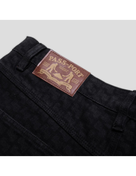 Passport Skateboards Workers Club Short  Drain Laser Etched Black