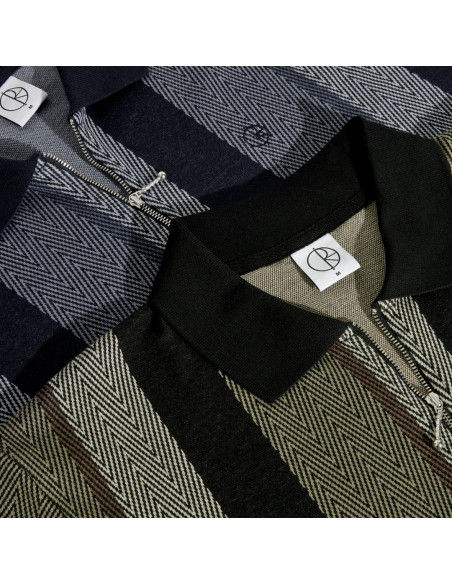 Jacques Polo Shirt | Herringbone - Khaki Green