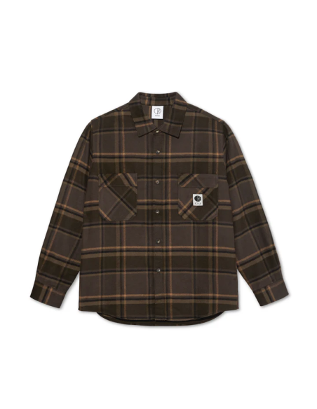 Polar Skate co Mike L/S Flannel shirt Brown Mauve