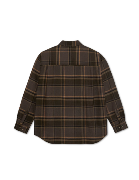 Polar Skate co Mike L/S Flannel shirt Brown Mauve