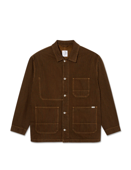 Polar Skate co Ezra Jacket | Hickory Stripe - Rust
