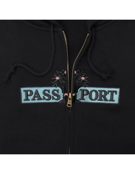PassPort Skateboards House Plant Organic Zip Hoodie - Black