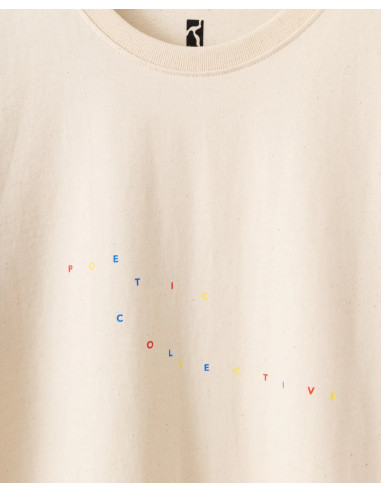 Poetic Collective Color Logo tee Natural Poetic Collective Color Logo tee Natural