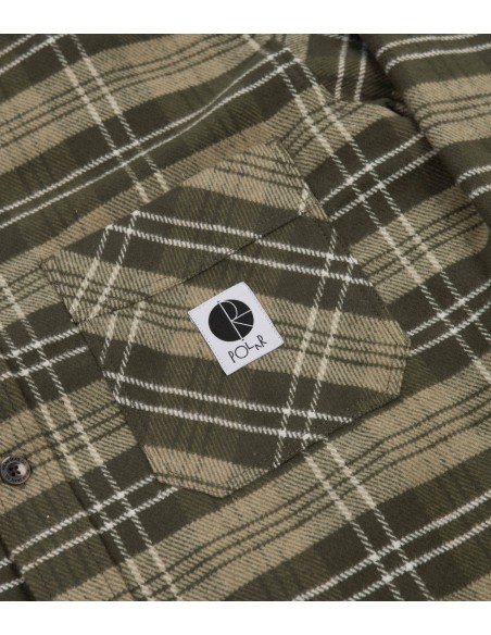 Polar Skate co Flannel shirt Uniform green