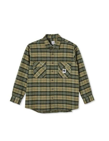 Polar Skate co Flannel shirt Uniform green