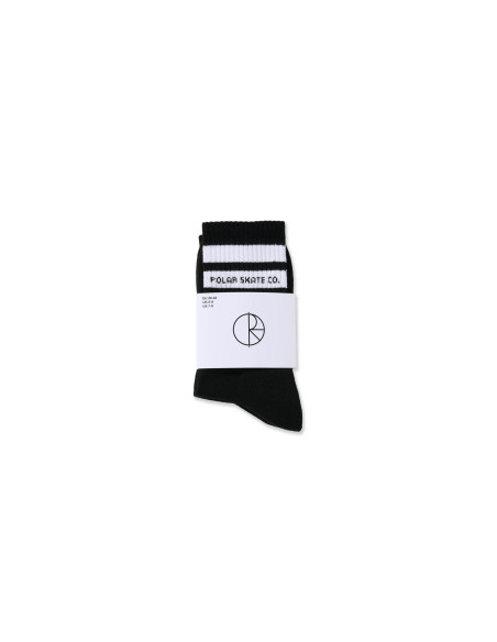 Polar Skate co Fat Stripe socks Black