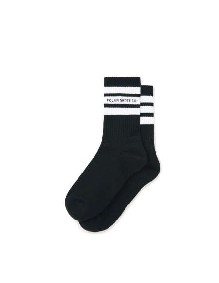 Polar Skate co Fat Stripe socks Black