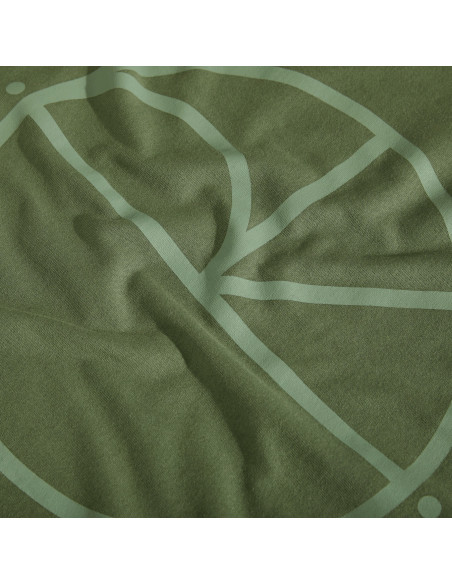 Polar Skate co Contrast tee Stroke logo Moss Green