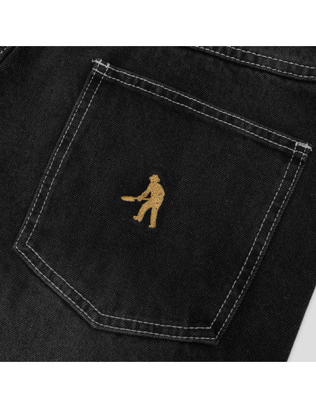 Passport Skateboards Workers Club Jean Short - Faded Washed Black