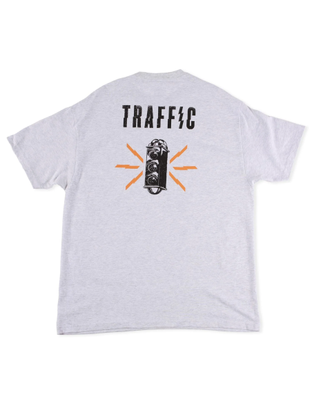 Traffic Skateboards Caution tee Grey