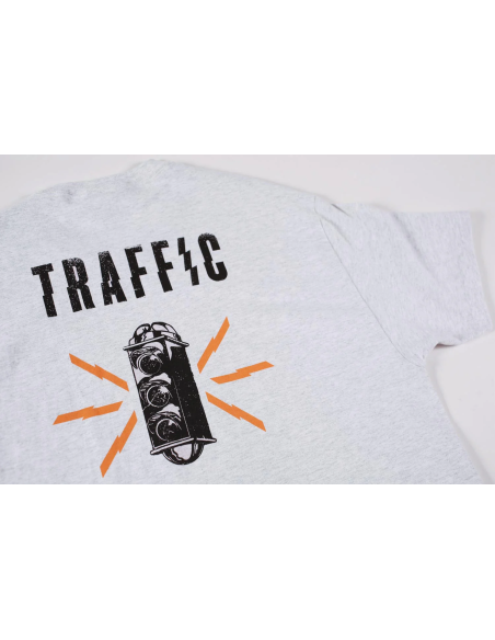 Traffic Skateboards Caution tee Grey