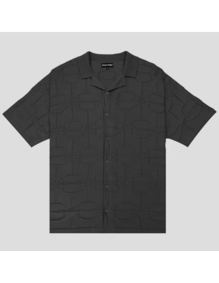 Passport Skateboards Soap Sparkle Organic Knitted Leagues Shirt Dark Grey