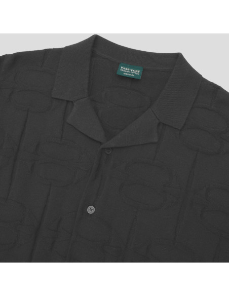 Passport Skateboards Soap Sparkle Organic Knitted Leagues Shirt Dark Grey