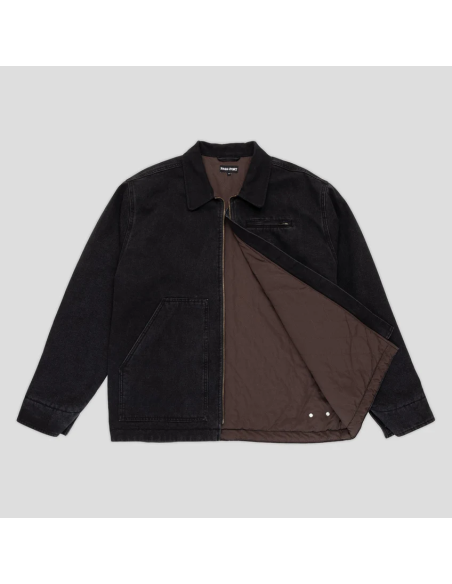 Passport Skateboards Recycled Denim Packers Jacket - Washed Black
