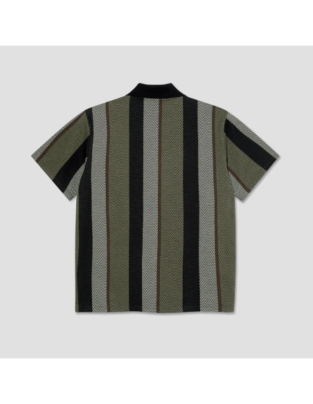 Jacques Polo Shirt | Herringbone - Khaki Green