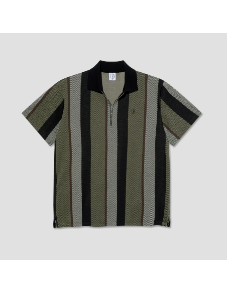 Jacques Polo Shirt | Herringbone - Khaki Green