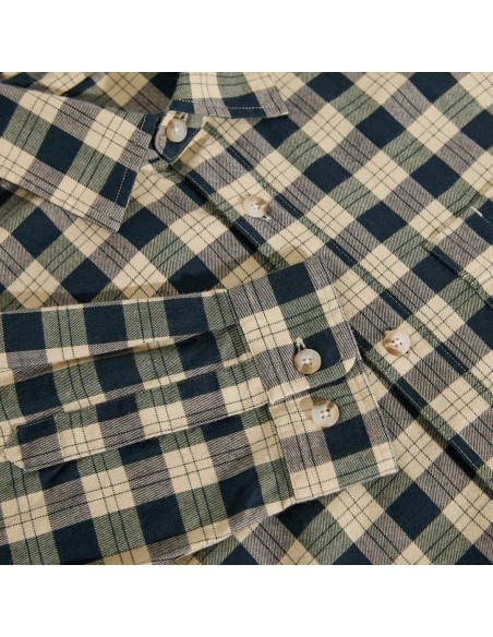 Mitchell LS Shirt -Teal/Butter