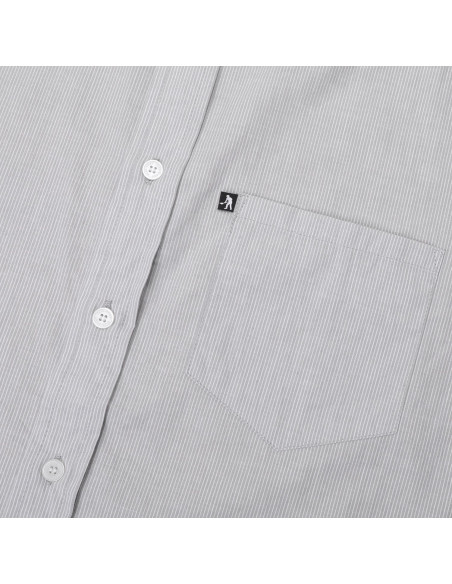 Passport Workers Stripe Short Sleeve Shirt - Stone