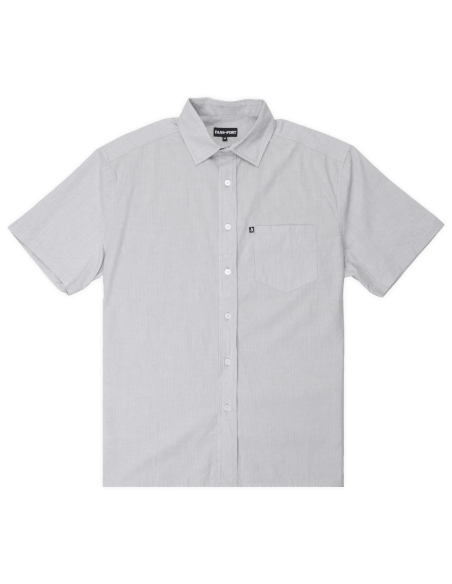 Passport Workers Stripe Short Sleeve Shirt - Stone