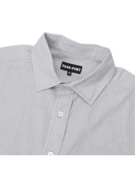 Passport Workers Stripe Short Sleeve Shirt - Stone